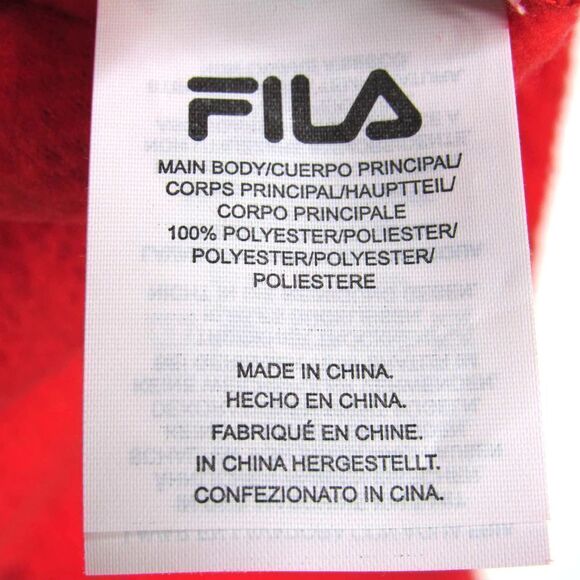 Fila Women's Teddy Faux Sherpa Pull Over Hoodie in Red SZ M - Picture 6 of 6